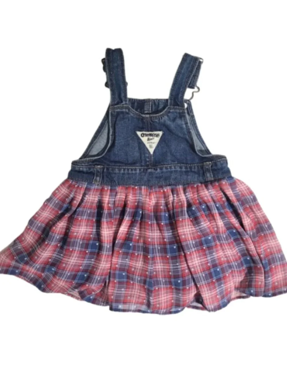 OSHKOSH B'GOSH Denim Blue Jean Bib Overall Dress - Infant Girl's 12 Months